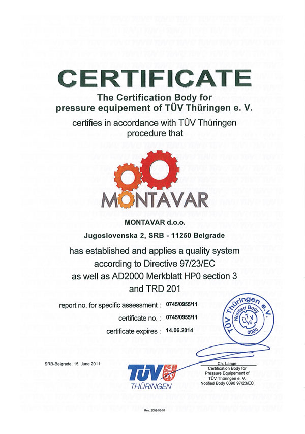 Zertifikate MONTAVAR HP0 English